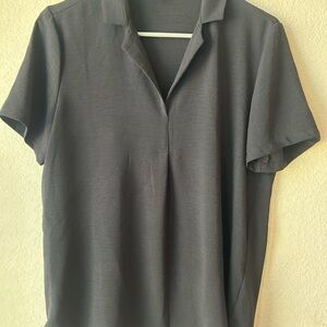 Hilary Radley Black Button Down Shirt